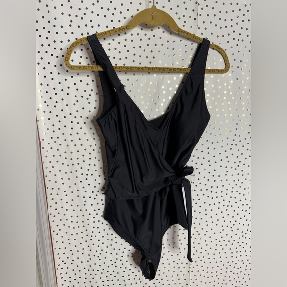 Summersalt Black Wrap One-Piece Swimsuit - Picture 1 of 7